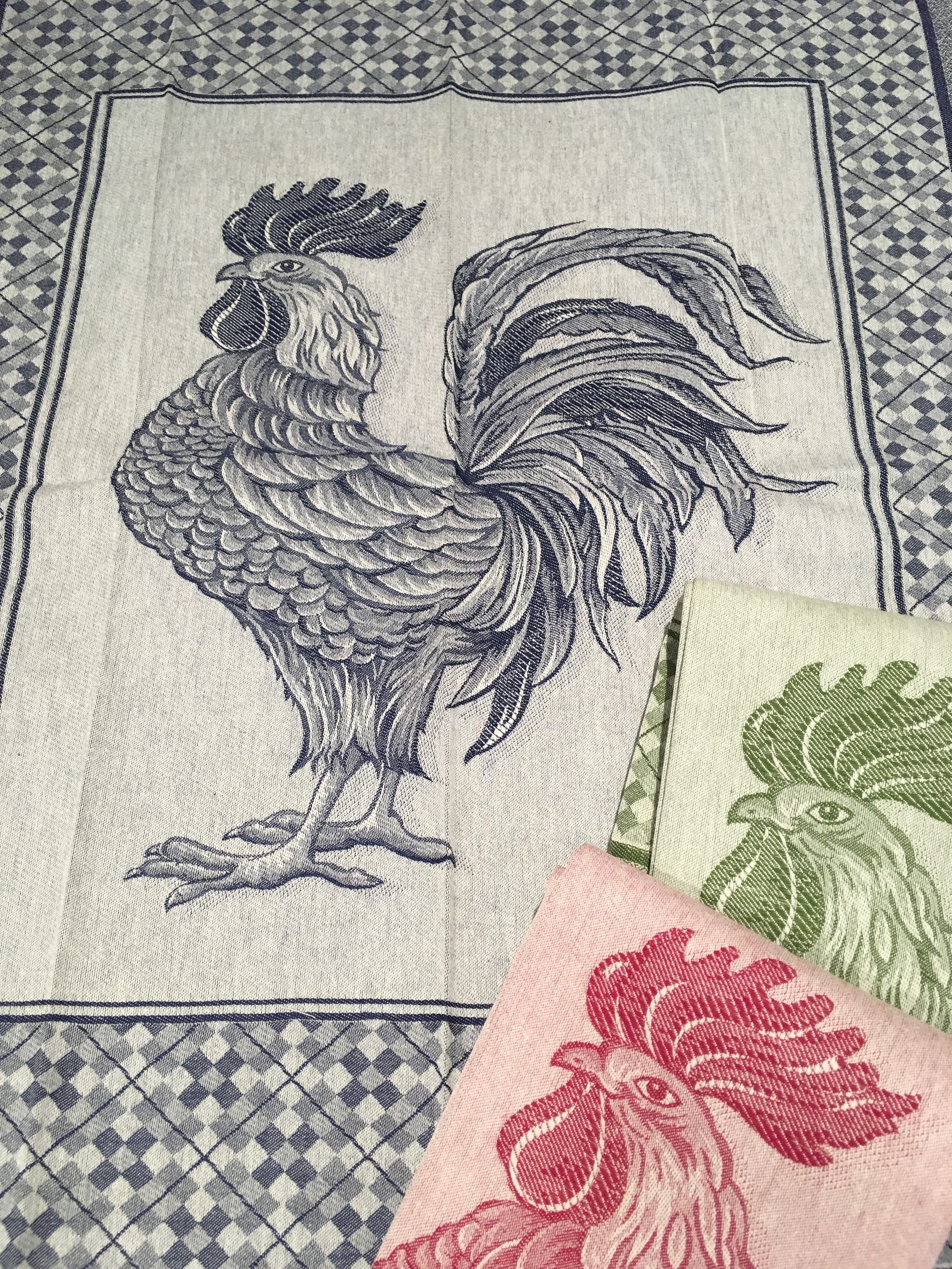 rooster kitchen linens